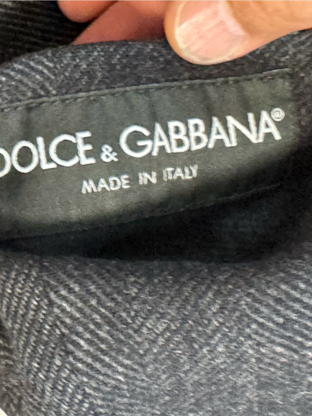 Dolce & Gabbana reversible made in Italy  Men's Gray Herringbone Blazer - Picture 6 of 14